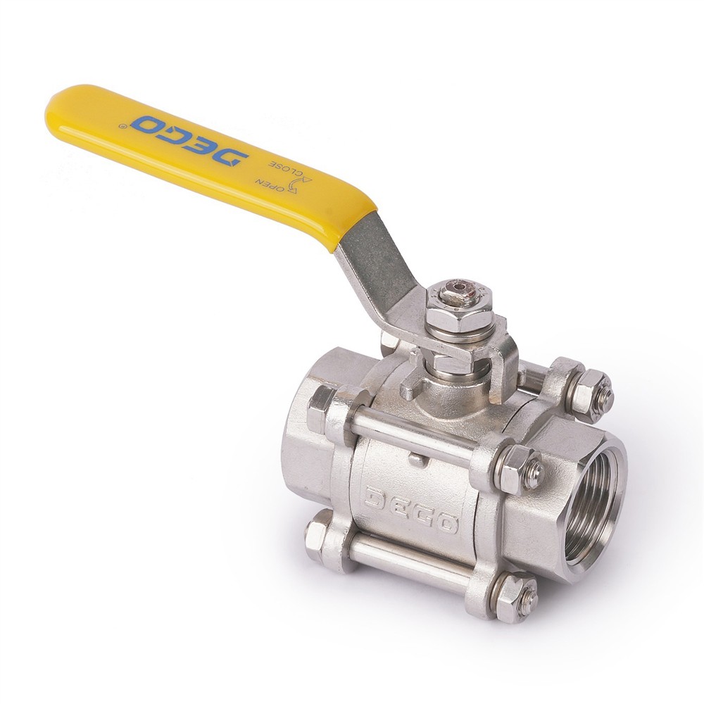 Three Piece Design Ball Valve (FB) Screwed End / Socket End Connection